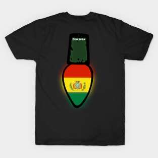 Bolivia Flag Christmas Light T-Shirt